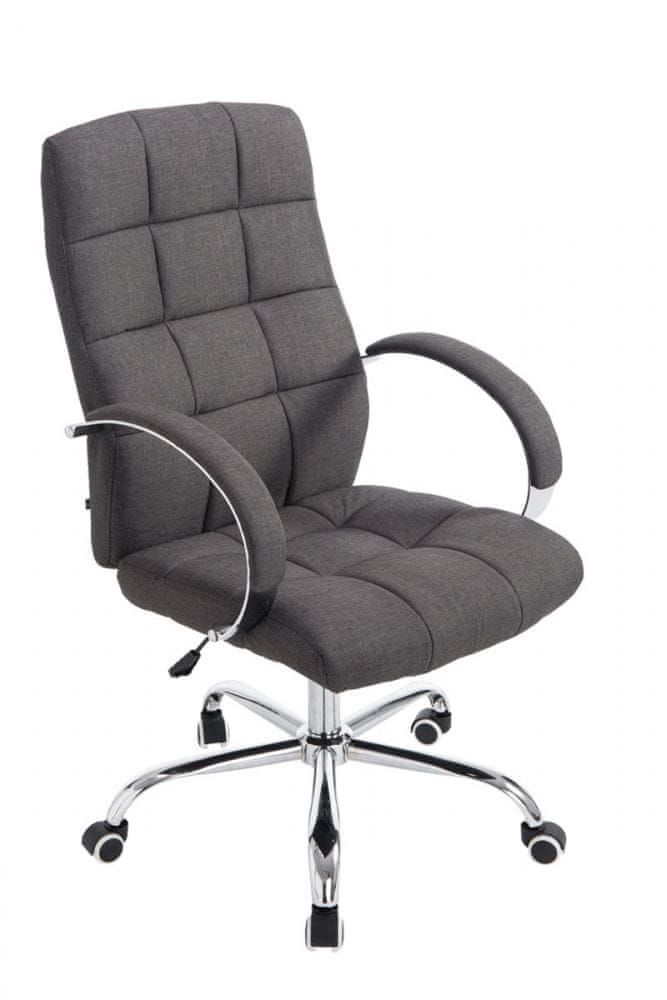 BHM Germany Kancelárska stolička Mikos, textil, tmavo šedá
